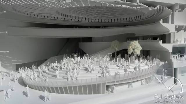 ▲戲曲中心概念模型的特色吊頂。